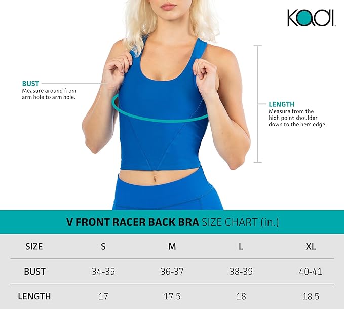V FRONT RACER BACK BRA by Kadi