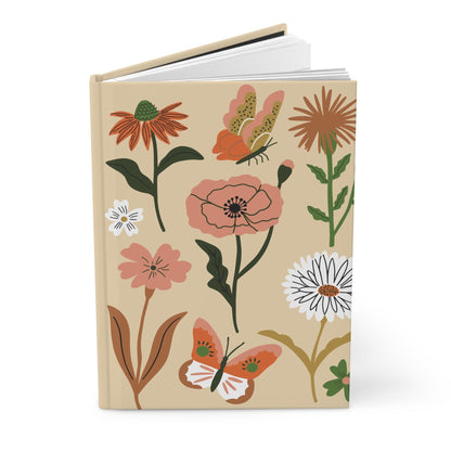 Fall Flowers Hardcover Journal | Lined Pages by Montret