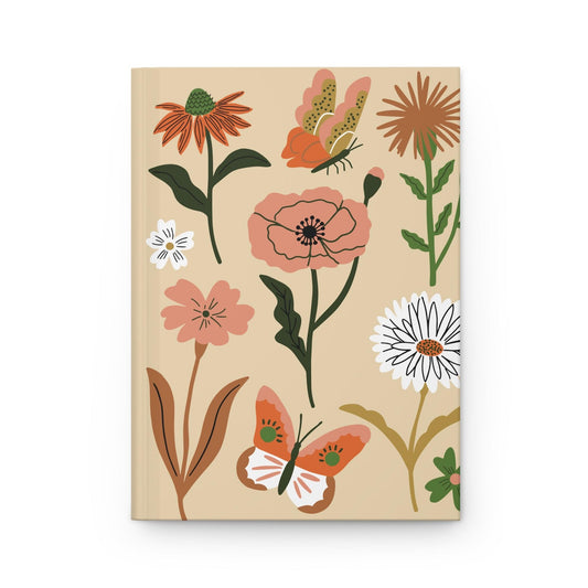 Fall Flowers Hardcover Journal | Lined Pages by Montret