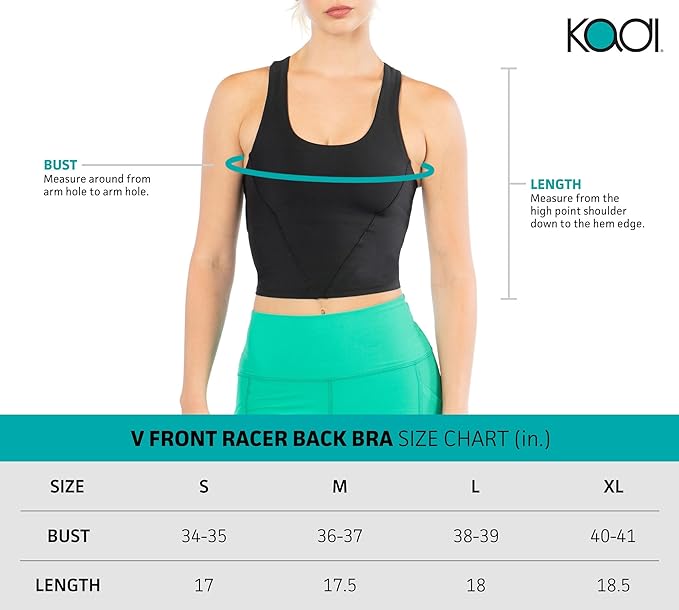V FRONT RACER BACK BRA by Kadi