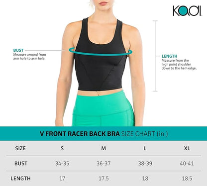 V FRONT RACER BACK BRA by Kadi