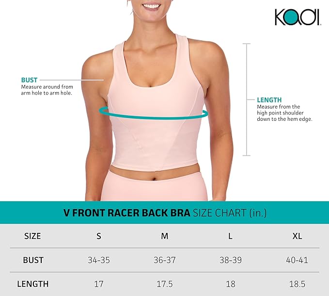 V FRONT RACER BACK BRA by Kadi