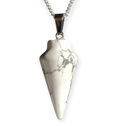 Natural Healing Crystal Pendant Necklace, Multiple Gemstone Options, 925 Sterling Silver Curb Chain
