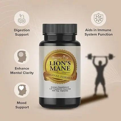 Lion’s Mane Mushroom Capsules – Supports Focus, Memory & Mental Clarity
