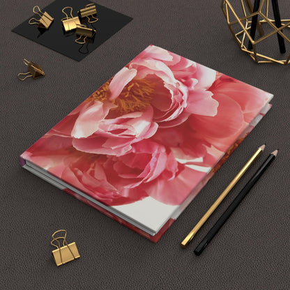 Pink Peony Hardcover Matte Journal | Lined Pages by Montret