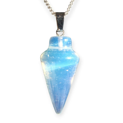 Natural Healing Crystal Pendant Necklace, Multiple Gemstone Options, 925 Sterling Silver Curb Chain