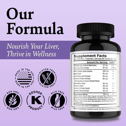 Liver Cleanse and Detox & Repair Formula - Herbal Liver Support Supplement Liver Detox