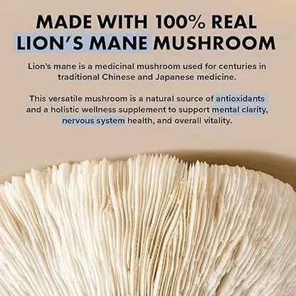 Lion’s Mane Mushroom Capsules – Supports Focus, Memory & Mental Clarity