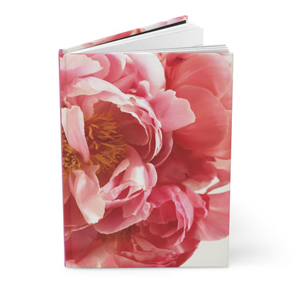 Pink Peony Hardcover Matte Journal | Lined Pages by Montret