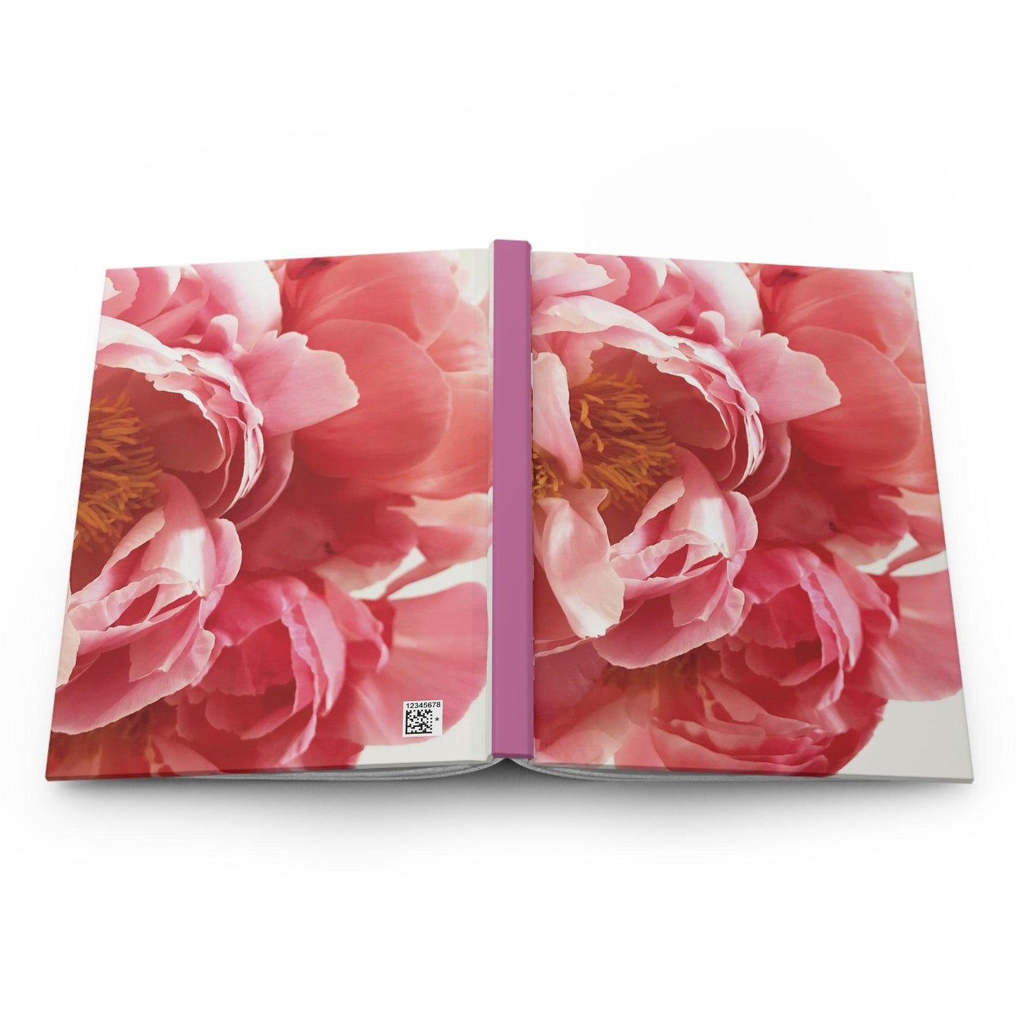 Pink Peony Hardcover Matte Journal | Lined Pages by Montret