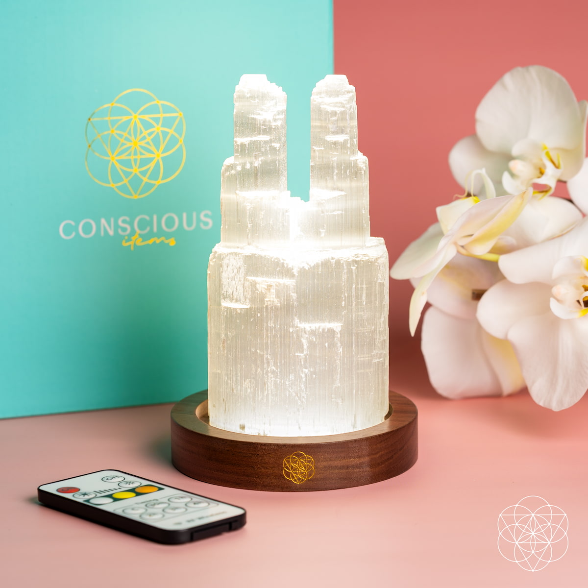 Two-Tower Selenite Lamp – Deep Energy Cleanse & Reset