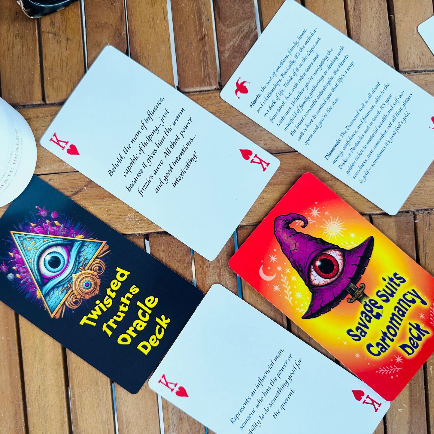 Savage Suits & Twisted Truths Cartomancy Deck Duo for Truth Seekers
