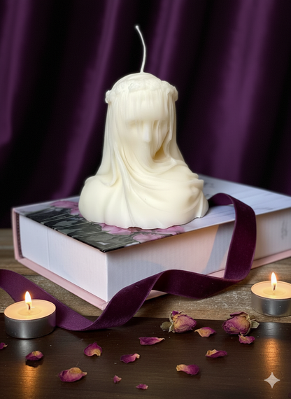 Large Veiled Lady Sculpture Candle by Crazy About Candles