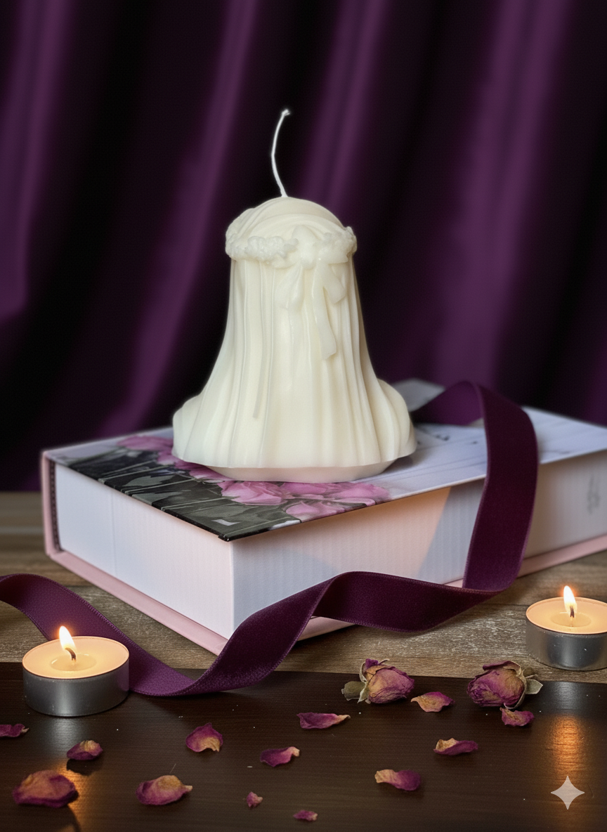 Large Veiled Lady Sculpture Candle by Crazy About Candles