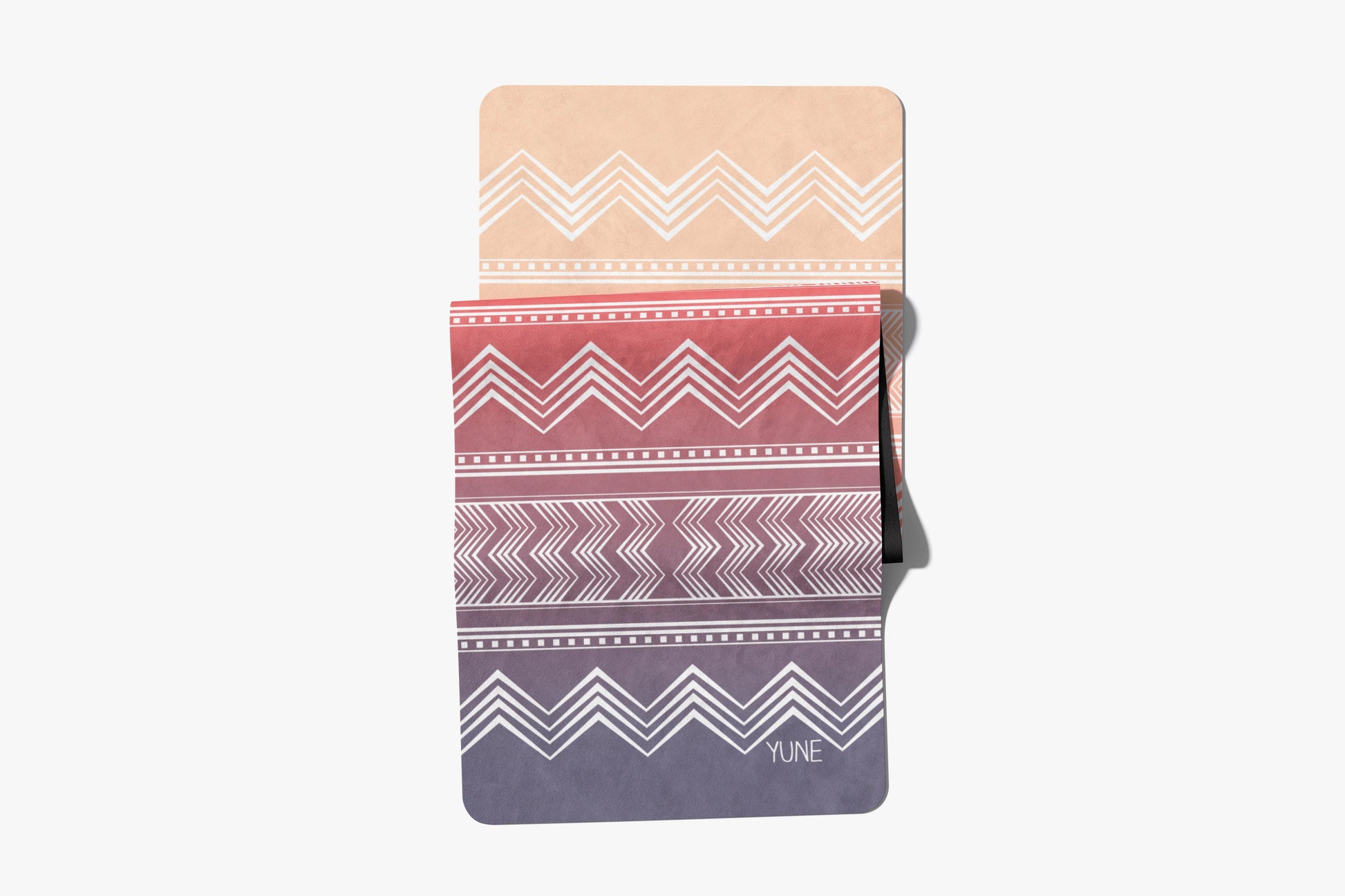 Phone case with zigzag pattern on a white background