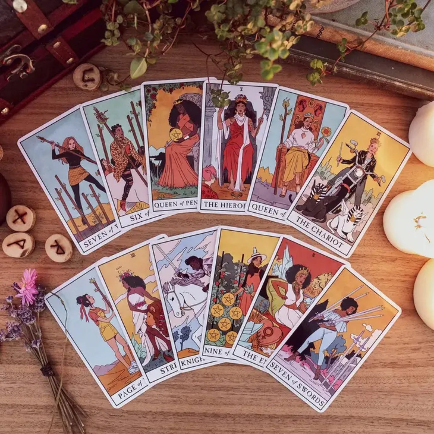 Modern Witch Tarot Deck: 78 Tarot Cards with Guidebook for beginners and experts, a divination tool for tarot readings, psychic readings