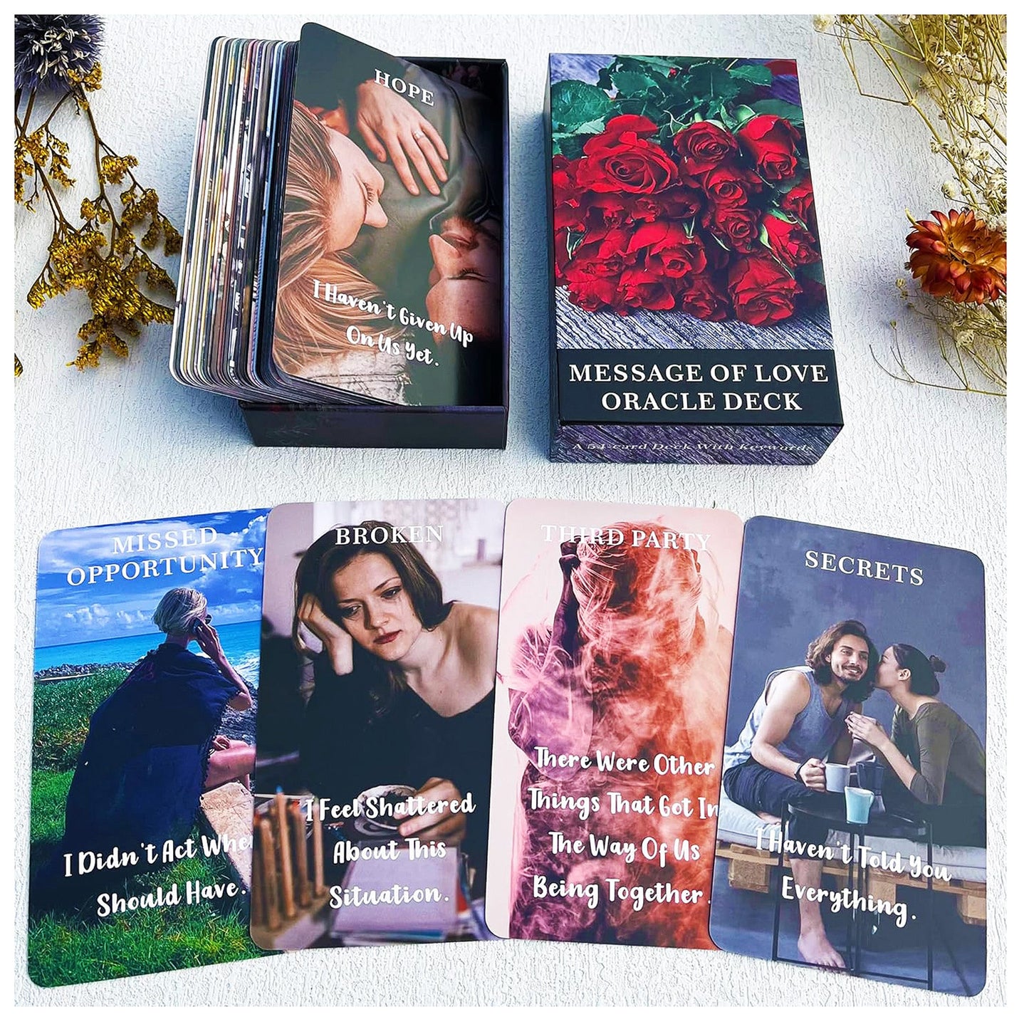 Message of Love Oracle Deck: 54 Oracle Cards for twin flame reading, love reading, relationship reading by WILDKARTZ