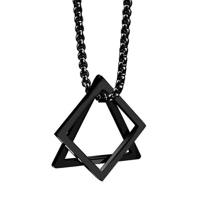 Geometry Triangle And Square Necklace by Onetify