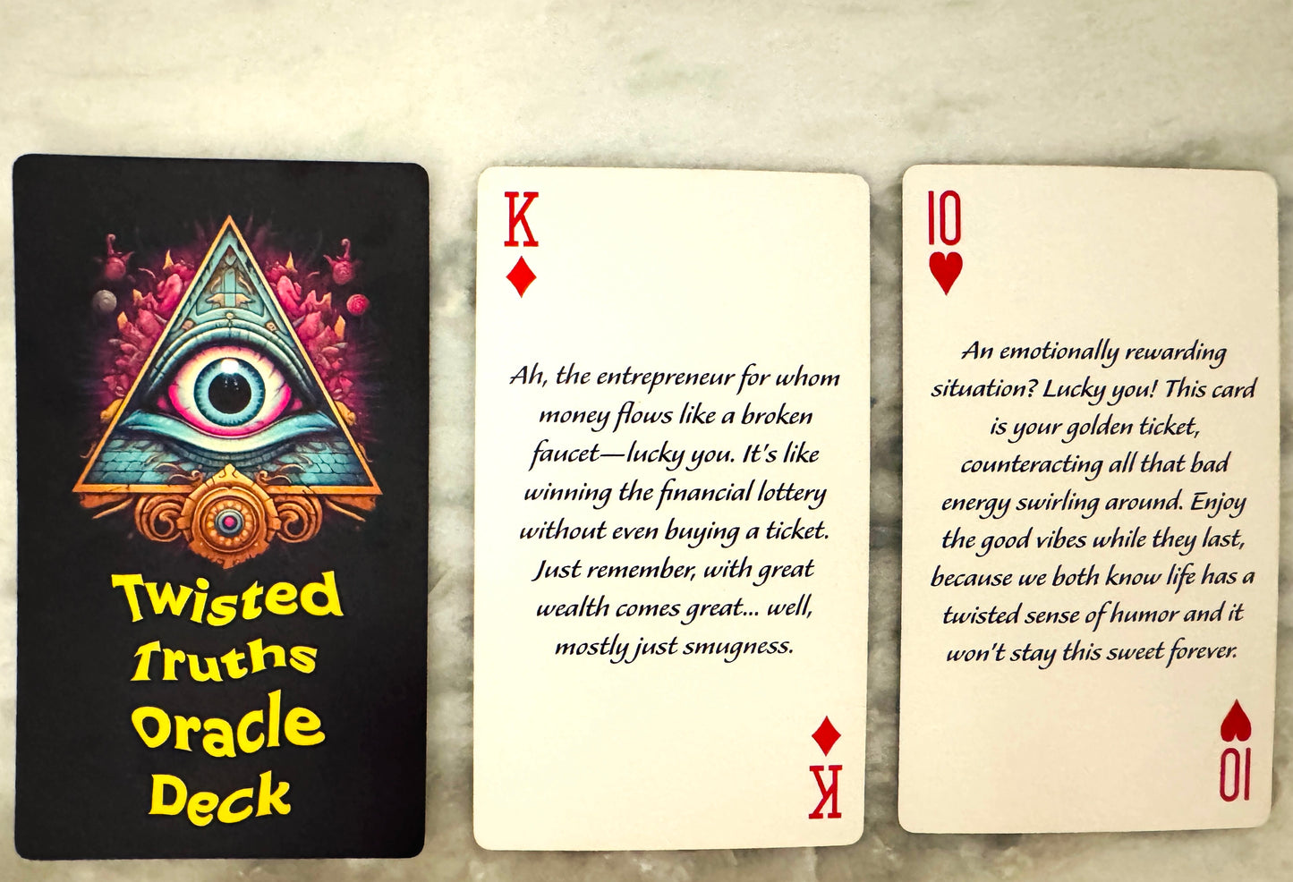 Savage Suits & Twisted Truths Cartomancy Deck Duo for Truth Seekers
