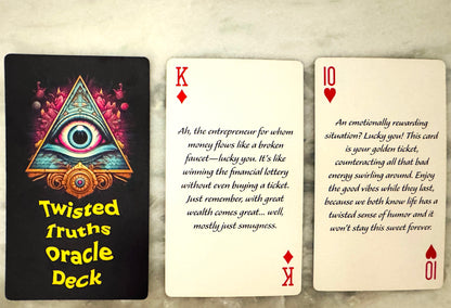 Savage Suits & Twisted Truths Cartomancy Deck Duo for Truth Seekers