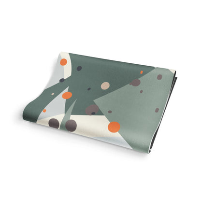 Roll of wrapping paper with a pattern of dots on a white background