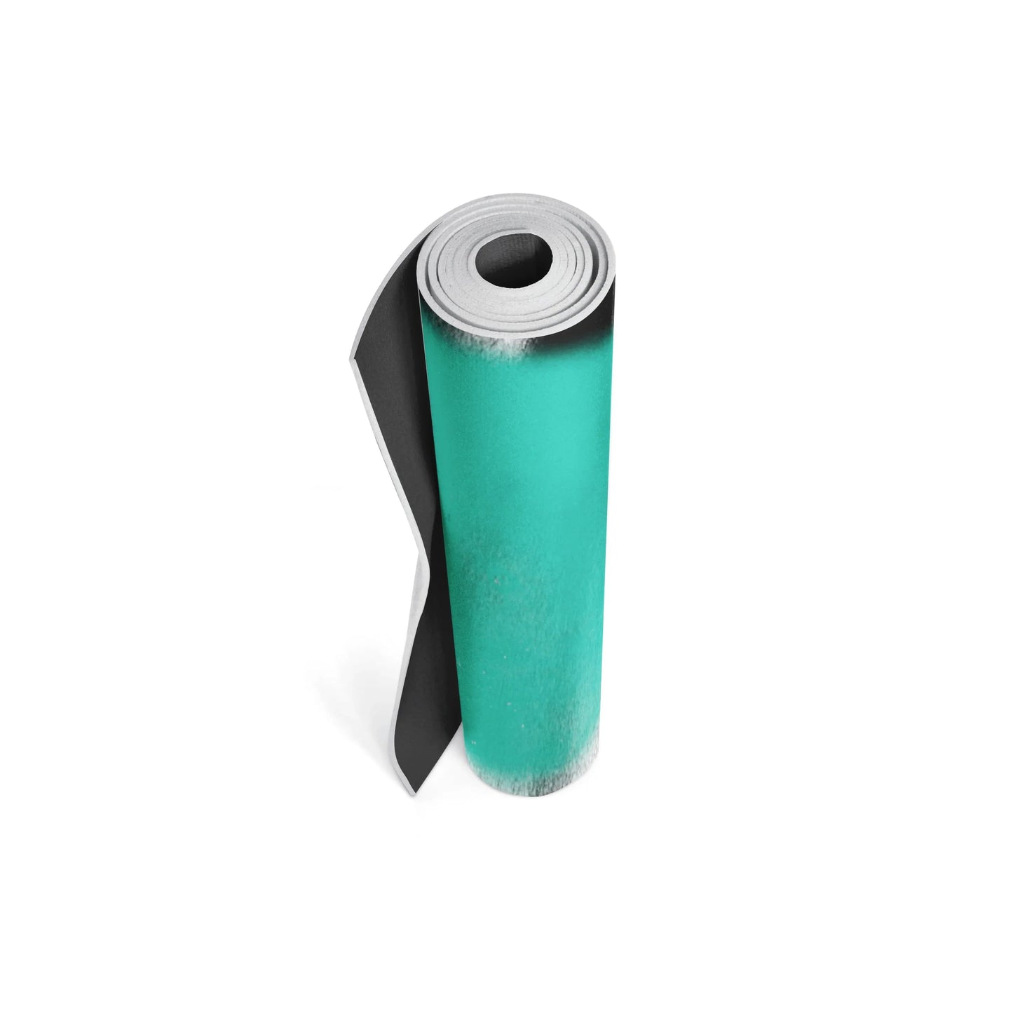Roll of green vinyl wrap on a white background