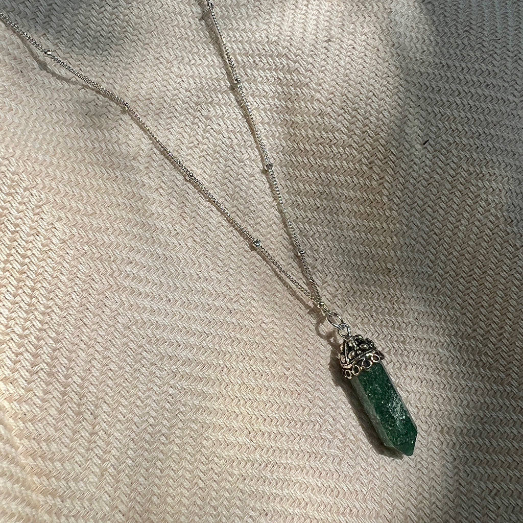 green crystal necklace