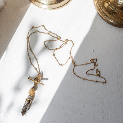 labradorite lariat necklace