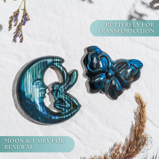 I Am Reborn - Labradorite Carving of Transformation