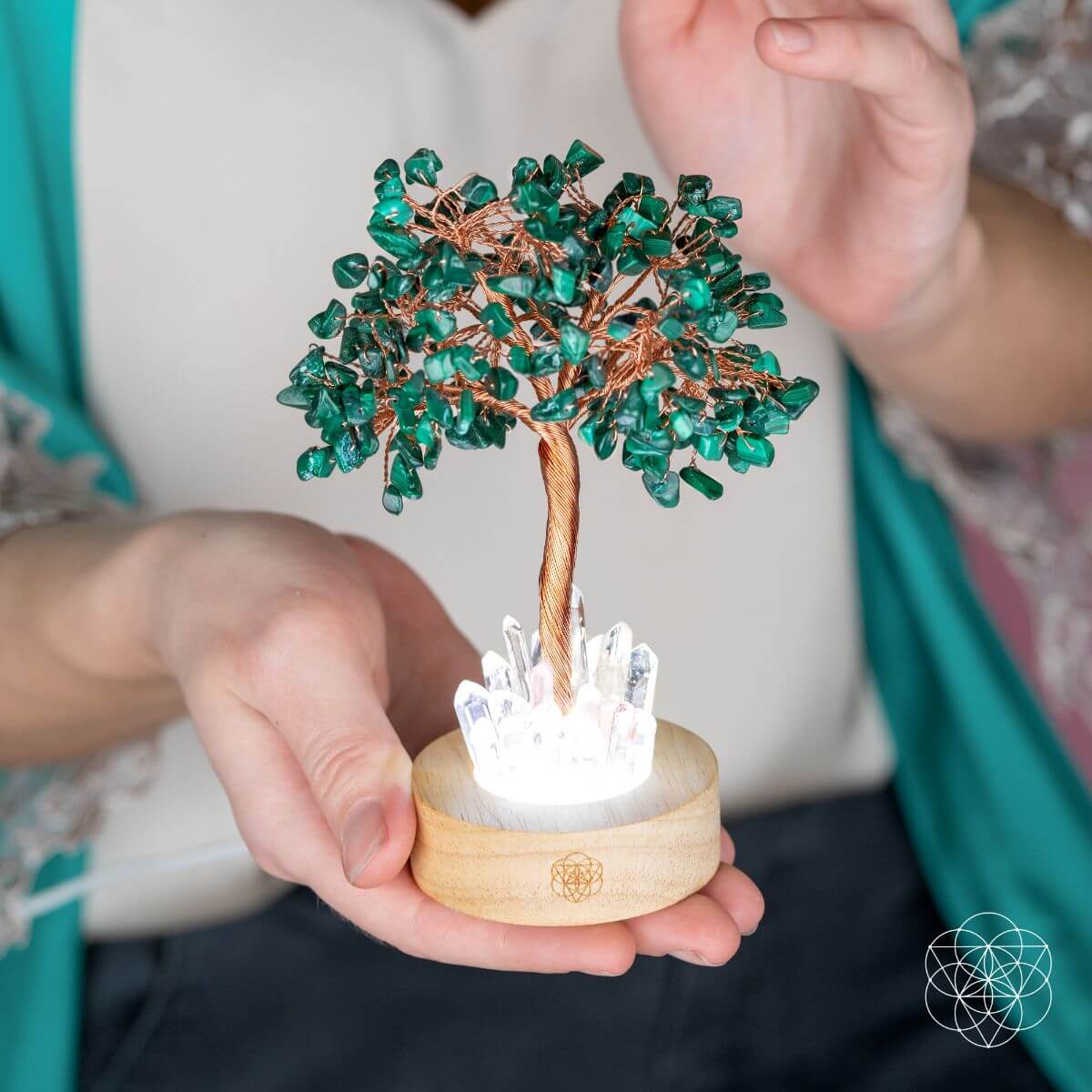Malachite Anxiety Tree Lamp