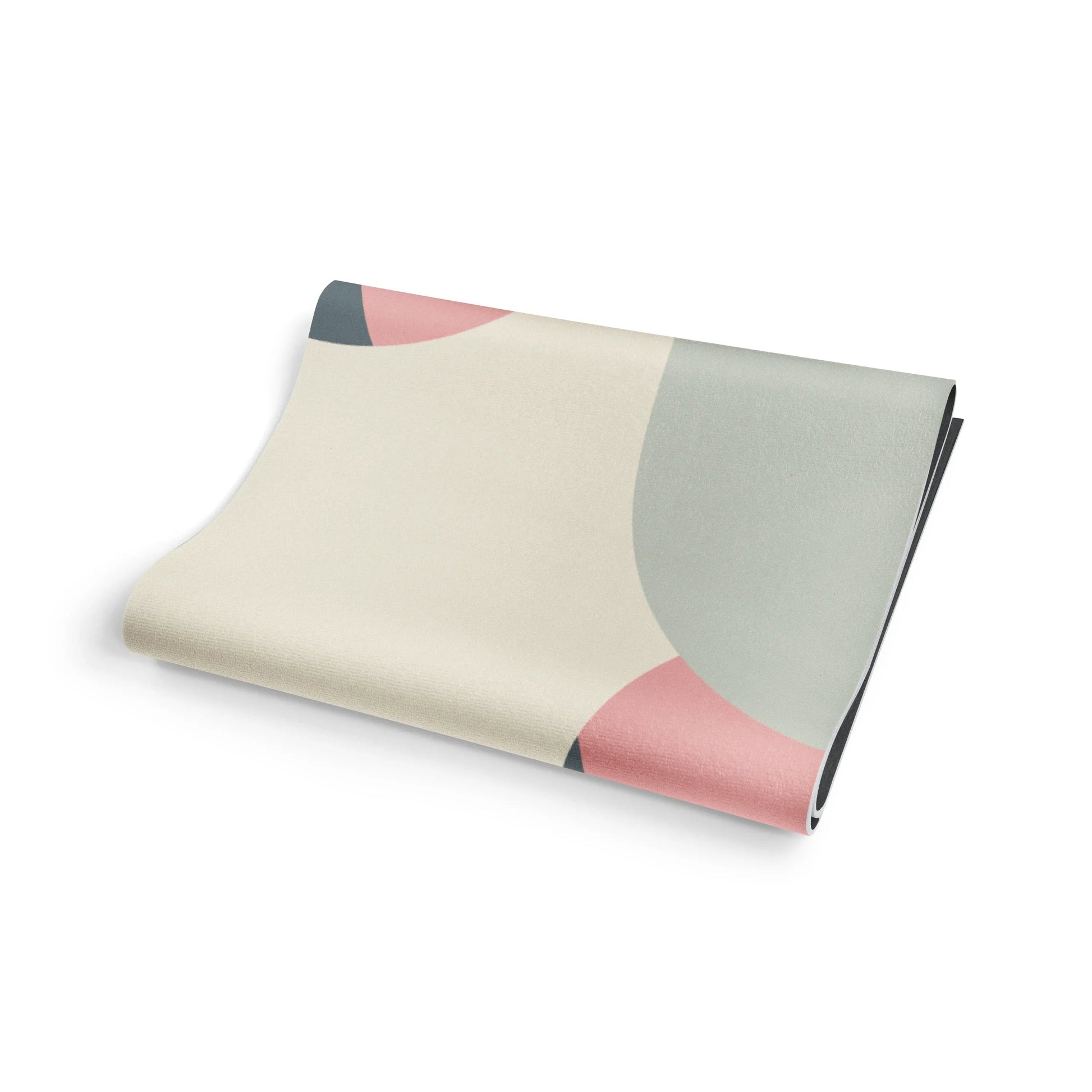 Folded fabric with geometric pattern on a white background