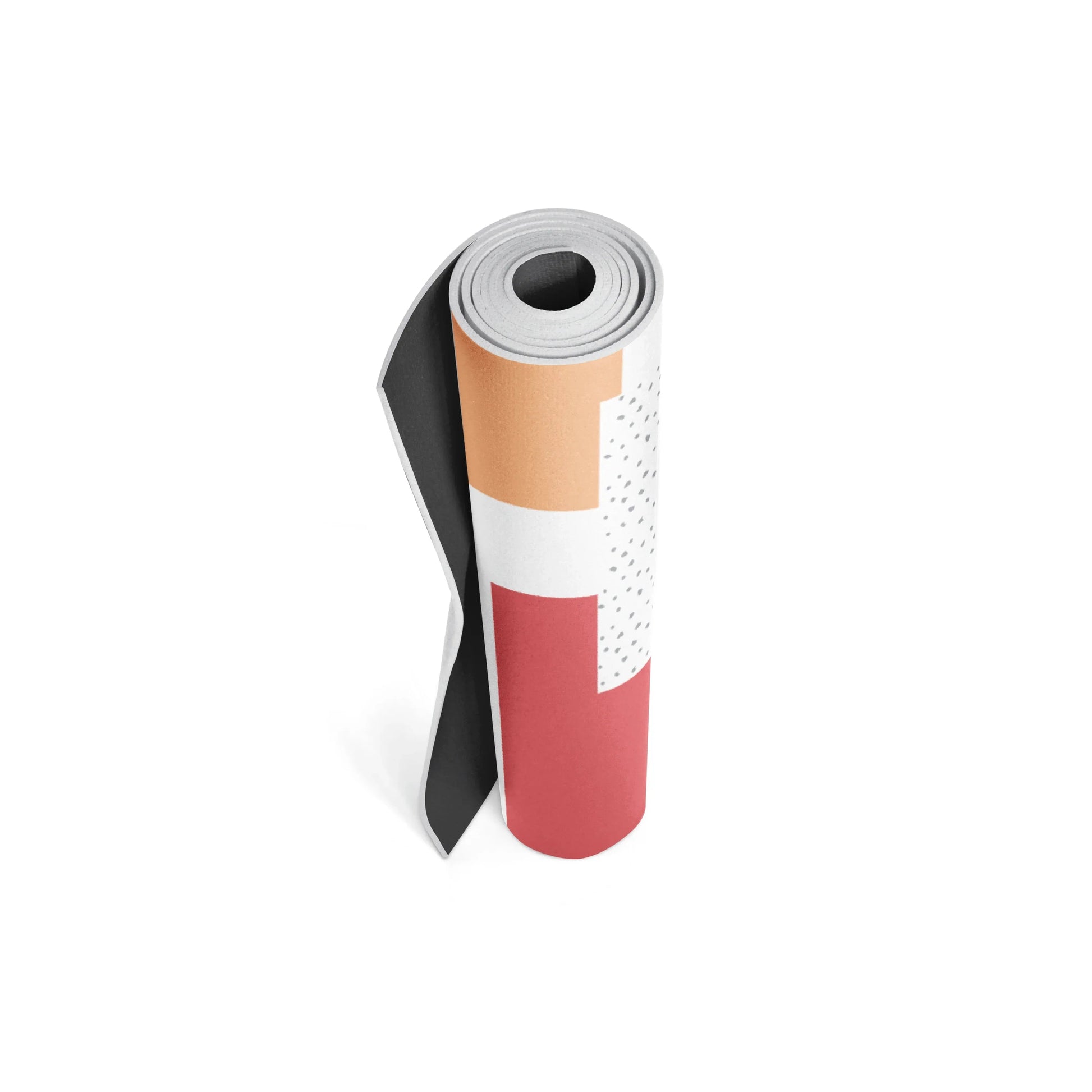 Roll of paper with a white label on a white background