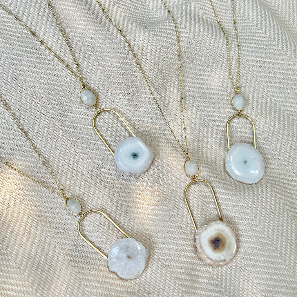 solar quartz necklaces